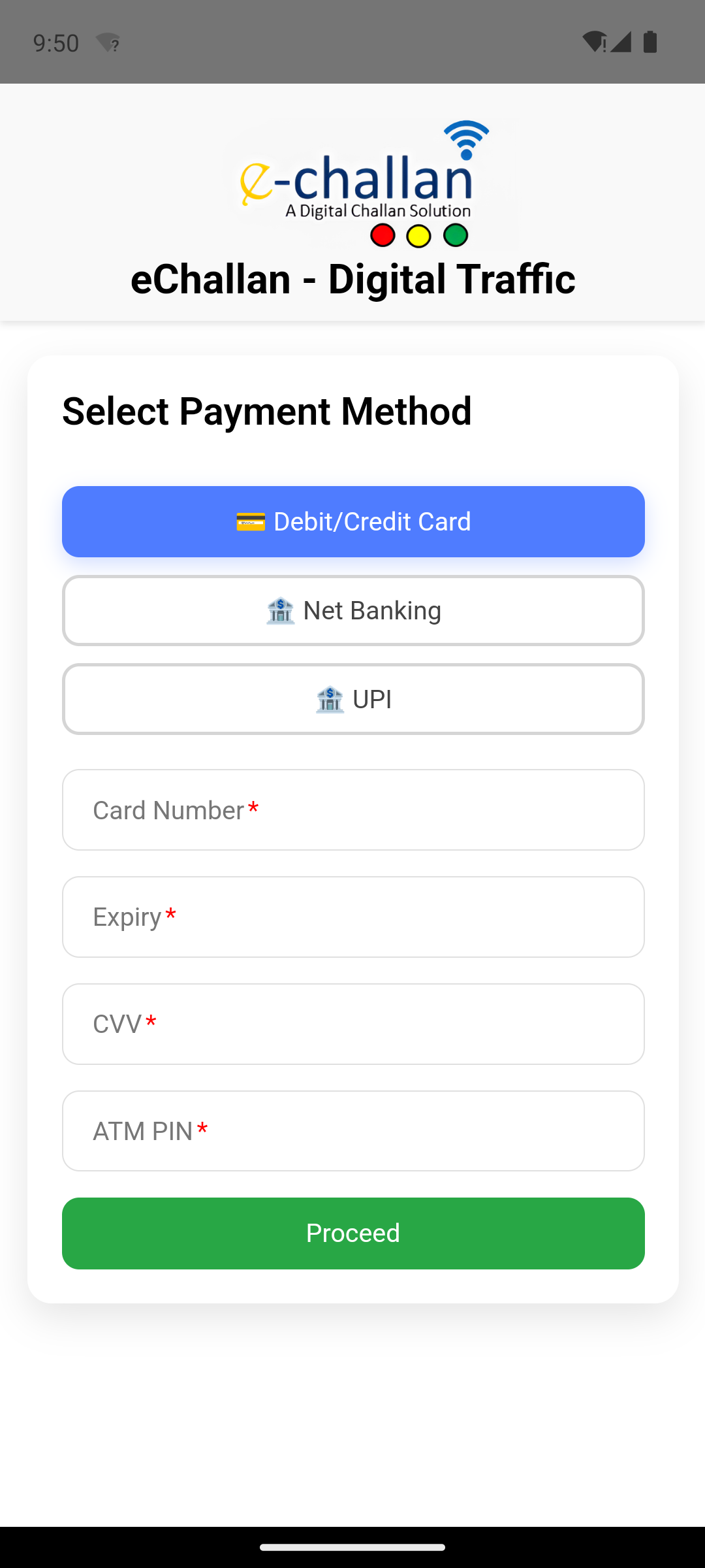 Phishing page collecting card and ATM PIN