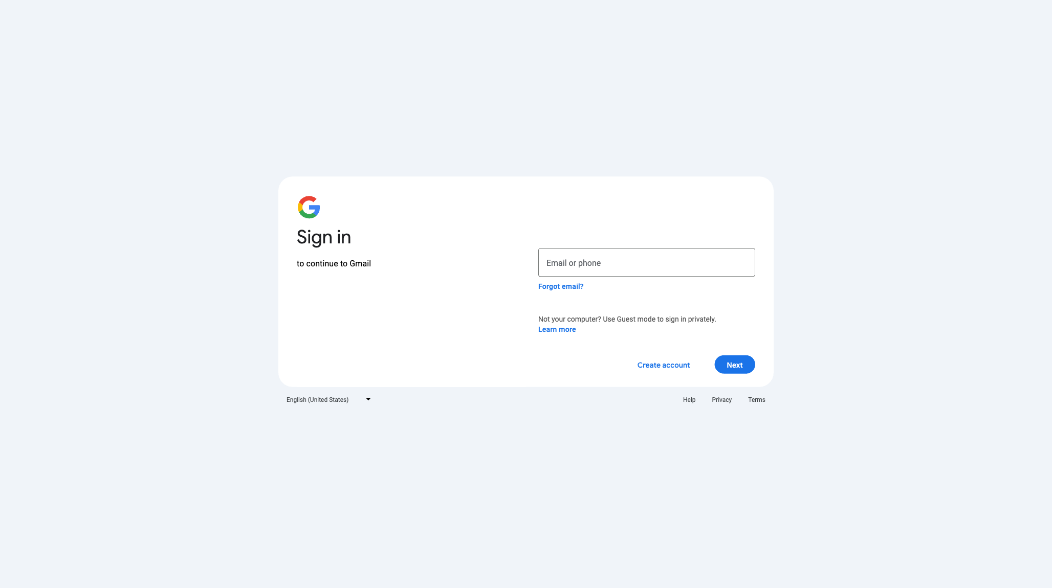 Fake Google Sign-in page hosted on treadrure.works